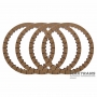 Zestaw tarcz ciernych C4 Clutch UA80E UA80F 34610-48030 / AWF8G45 (tylko przy wymianie bębna aluminiowego C3-C4 Clutch na stalowy) - w zestawie 4 tarcze (40 zębów, średnica zewnętrzna 134,80 mm, grubość 1,55 mm)
