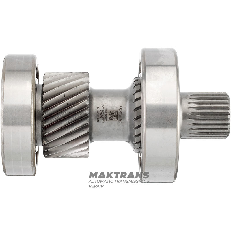 Wał napędowy mechanizmu różnicowego / wał napędowy silnika trakcyjnego FORD HF45 eCVT LX68-7J472-AC - 26 zębów (Ř zewnętrzna 50,70 mm), 27 wypustów (Ř zewnętrzna 27,85 mm)