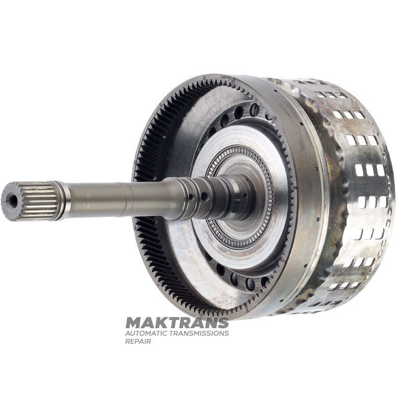 Wał wejściowy / bęben K1 Sprzęgło NISSAN RE5R05A / JATCO JR507A 3154095X02 - wysokość całkowita 269 mm, 106 zębów, 7 tarcz ciernych (60 zębów), 24 wypusty (Ř zewnętrzna 25,75 mm, długość wypustu 27 mm)