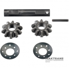 Zestaw wałków mechanizmu różnicowego Hyundai / KIA A8MF1 429104G000 - 2 wałki zębate (10 zębów, średnica zewnętrzna 49 mm, średnica zewnętrzna 18,05 mm), oś zębatki (długość 108 mm, średnica zewnętrzna 17,95 mm)