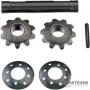 Zestaw wałków mechanizmu różnicowego Hyundai / KIA A8MF1 429104G000 - 2 wałki zębate (10 zębów, średnica zewnętrzna 49 mm, średnica zewnętrzna 18,05 mm), oś zębatki (długość 108 mm, średnica zewnętrzna 17,95 mm)