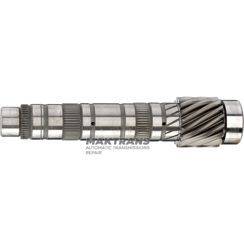 Wał napędowy mechanizmu różnicowego nr 1 VAG DSG DQ381 0GC - wysokość całkowita 244 mm, koło napędowe mechanizmu różnicowego 15 zębów (Ř zewnętrzna 52,20 mm)