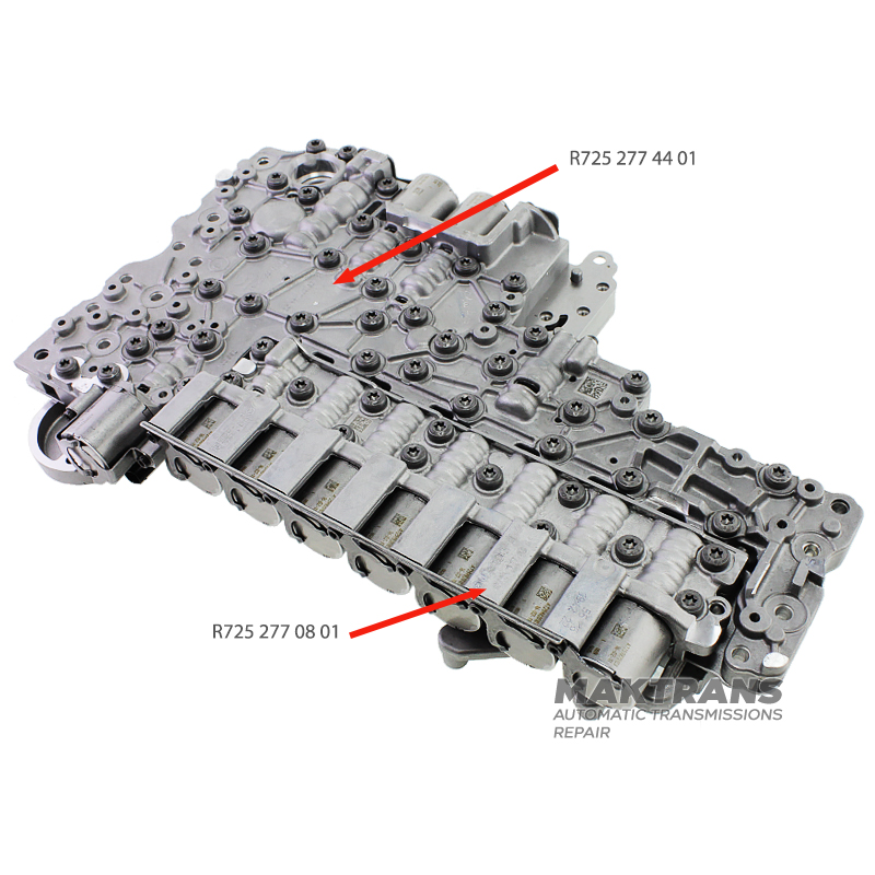 Sterownik hydrauliczny z elektrozaworami Mercedes-Benz 725.0 9G-Tronic NAG3 R7252770801 R7252774401 R7252772001
