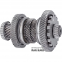 Wał wyjściowy nr 1 VAG DSG DQ500 0BT / 0BH — 15 zębów (średnica zewnętrzna 64 mm), 53 zęby (średnica zewnętrzna 141 mm), 45 zębów (średnica zewnętrzna 100,50 mm), 39 zębów (średnica zewnętrzna 87,90 mm), 57 zębów (średnica zewnętrzna 160,65 mm)