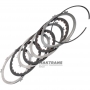 Komplet tarcz stalowych i ciernych HAMULEC OVERDRIVE Aisin Warner 30-40LE, 30-80LE / TOYOTA A340 A343 - 3 tarcze cierne (całkowita grubość kompletu 17,75 mm)
