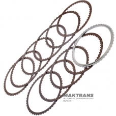 Komplet tarcz stalowych i ciernych Overdrive Clutch Hyundai / KIA A8MF1 454254G600 - (8 tarcz ciernych, całkowita grubość zestawu 22,65 mm)
