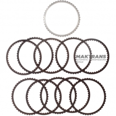 Komplet tarcz stalowych i ciernych Overdrive Clutch Hyundai / KIA A8MF1 454254G600 - (8 tarcz ciernych, całkowita grubość zestawu 22,65 mm)