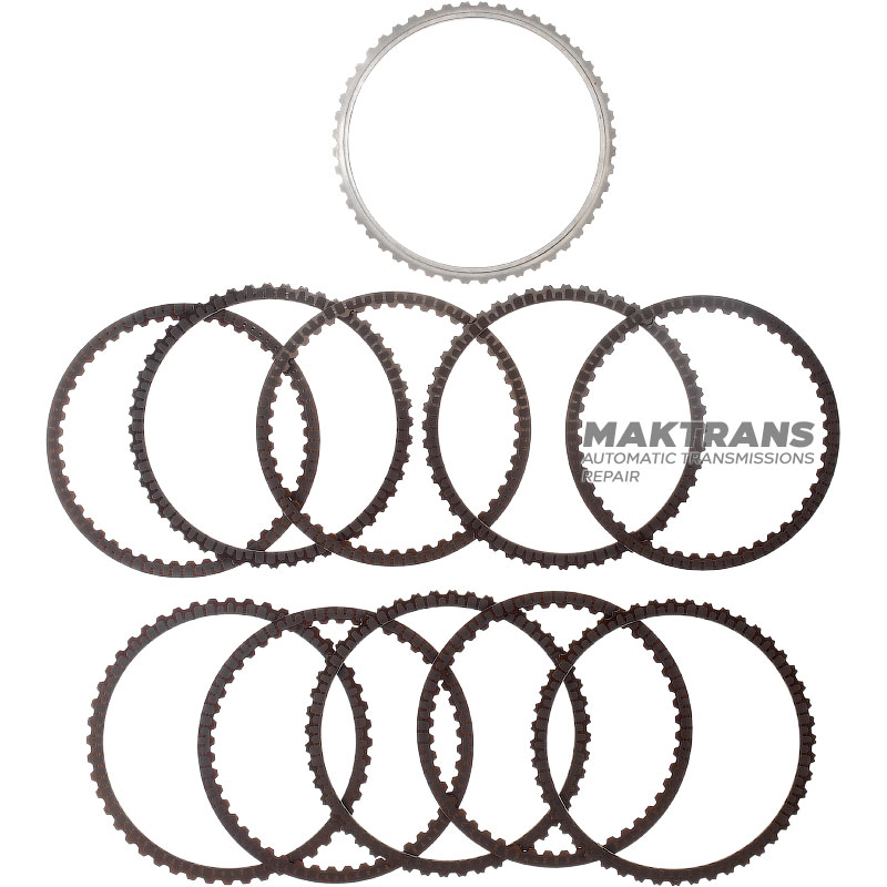 Komplet tarcz stalowych i ciernych Overdrive Clutch Hyundai / KIA A8MF1 454254G600 - (8 tarcz ciernych, całkowita grubość zestawu 22,65 mm)