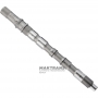 Wał wyjściowy RE5R05A / RE7R01A — długość całkowita 459 mm, 32 wielowypusty (średnica zewnętrzna 32,40 mm, długość 35 mm), 36 wielowypustów (średnica zewnętrzna 37,80 mm, długość 20 mm), 32 wielowypusty (średnica zewnętrzna 33,70 mm, długość 35 mm)