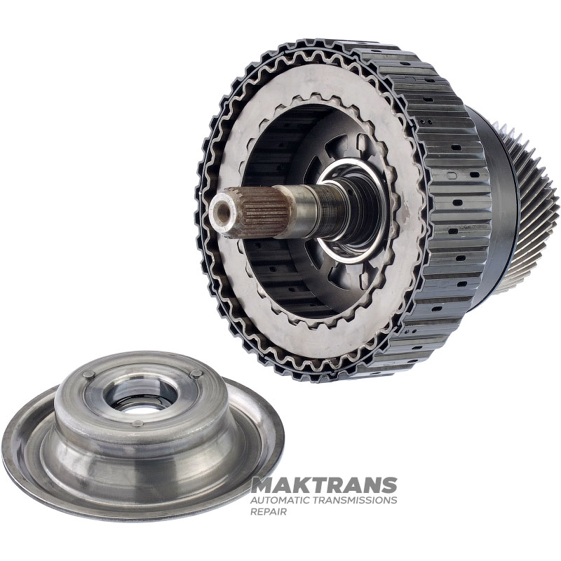Wał wejściowy/sprzęgło VAG CVT VL380 0AW - 27 zębów (Ř zew. 42,45 mm, 1 nacięcie) / 48 zębów (Ř zew. 89,15 mm, 3 nacięcia), 7 tarcz ciernych (całkowita grubość kompletu 31 mm)