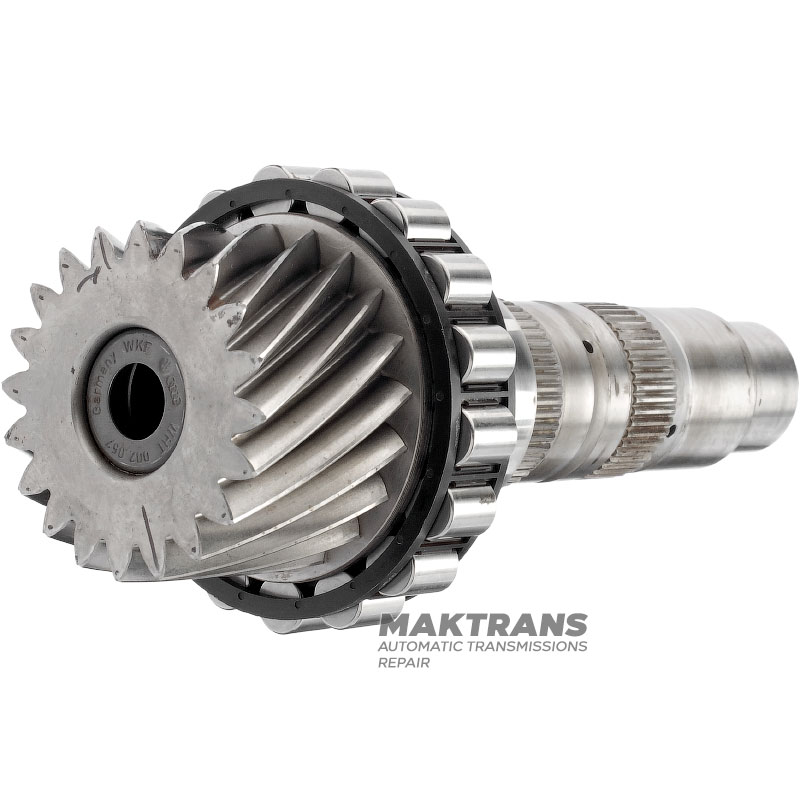 Wał wyjściowy nr 1 VAG eHybrid DQ400 0DD 0DD311205 0DD311439A - długość wału 202 mm, 20 zębów (Ř zewnętrzna 66,05 mm)