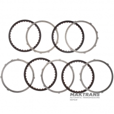 Komplet tarcz stalowych i ciernych 2-6 Hamulec Hyundai / KIA - 4 tarcze cierne, łączna grubość kompletu 22,45 mm