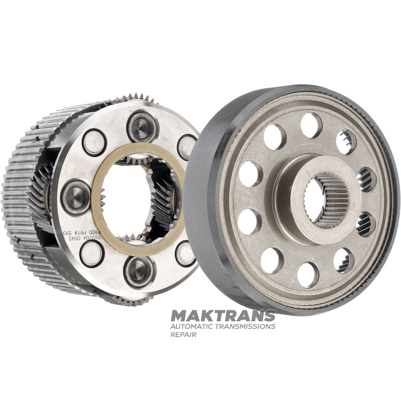 Tylna przekładnia planetarna FORD 5R110W 3C3Z-7D006-AA, 3C3Z-7A153-CA, 3C3Z-7A153-AA — 4 satelity (32 zęby, średnica zewnętrzna 50,55 mm), koło koronowe 98 zębów (Ř zewnętrzna 160,10 mm)