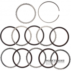 Komplet tarcz stalowych i ciernych K1 Clutch Aisin Warner TF-60SN / VAG 09G - 5 tarcz ciernych, całkowita grubość kompletu 19,60 mm