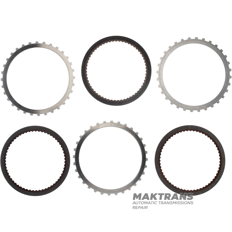 Komplet stalowych i tarcz ciernych COAST Clutch FORD 5R110W - 3 tarcze cierne, łączna grubość kompletu 12,05 mm