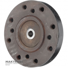Kołnierz wału wyjściowego FORD 5R110W 3C3Z-4K177-BA - wysokość całkowita 76 mm, 34 wypusty, średnica zewnętrzna 146 mm, 8 otworów montażowych (średnica wewnętrzna 10,20 mm)