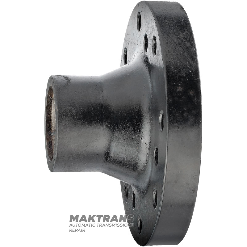 Kołnierz wału wyjściowego FORD 5R110W 3C3Z-4K177-BA - wysokość całkowita 76 mm, 34 wypusty, średnica zewnętrzna 146 mm, 8 otworów montażowych (średnica wewnętrzna 10,20 mm)