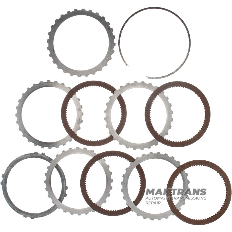 Kosz sprzęgła FORWARD FORD 5R110W 3C3Z-7A360-SA - 4 tarcze cierne (76 zębów), łączna grubość zestawu 21,25 mm
