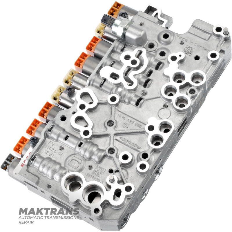 Blok zaworów z elektrozaworami (regenerowany) ZF 9HP48 (LAND ROVER DISCOVERY SPORT L550 2.0L) LR123898, 1094127343 — płytka rozdzielająca A206 / B206, 10 elektromagnesów (do samochodów z systemem START-STOP)