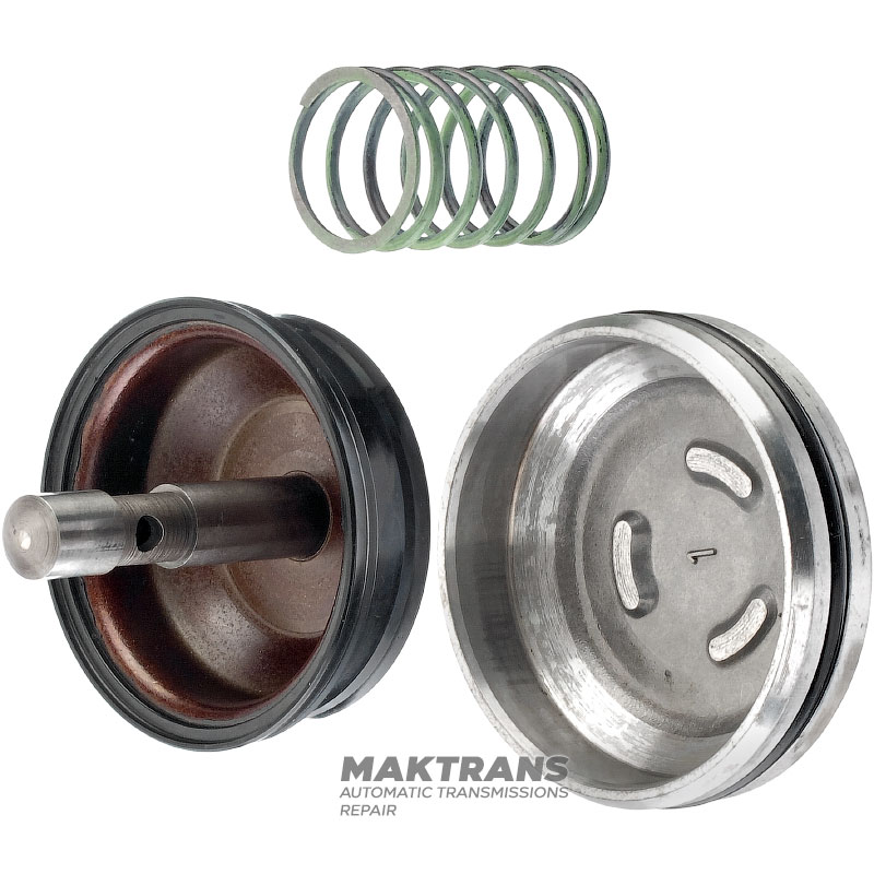 Tłoczek taśmy hamulcowej Intermediate Brake FORD 5R55E, 5R55N, 5R55W, 5R55S F77Z-7D021-ZA, 97GT-7E221-ZA - (wysokość całkowita 57,75 mm, średnica zewnętrzna tłoka 58,80 mm / 64,75 mm, średnica zewnętrzna tłoczyska 12 mm)