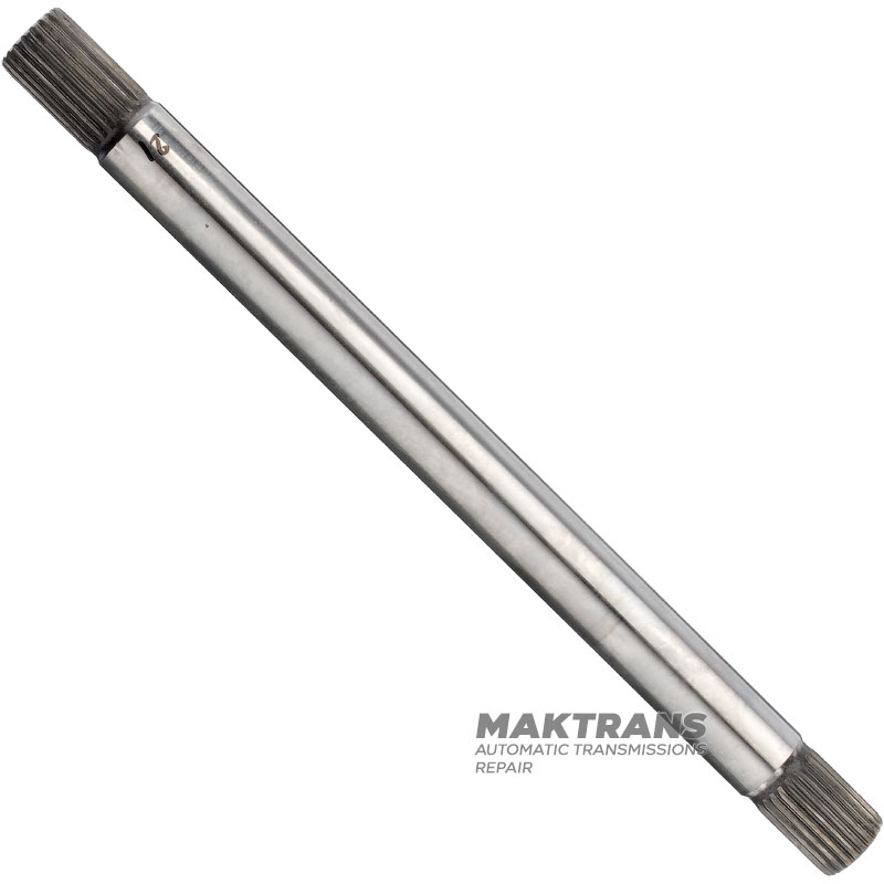 Wał wejściowy FORD A4LD, 4R44E, 4R55E / 5R55E, 5R55N, 5R55W, 5R55S XL2Z-7017-AA - długość 255 mm, 21 wypustów (Ř zew. 18,15 mm) / 22 wypustów (Ř zew. 18,25 mm)
