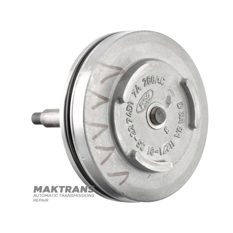 Tłoczek taśmy hamulcowej Low/Reverse FORD 5R55E, 5R55N, 5R55W, 5R55S XL2Z-7D189-CA - wysokość całkowita 89,50 mm, średnica zewnętrzna tłoka 78,55 mm, średnica tłoczyska 9,50 mm (5,45 mm)