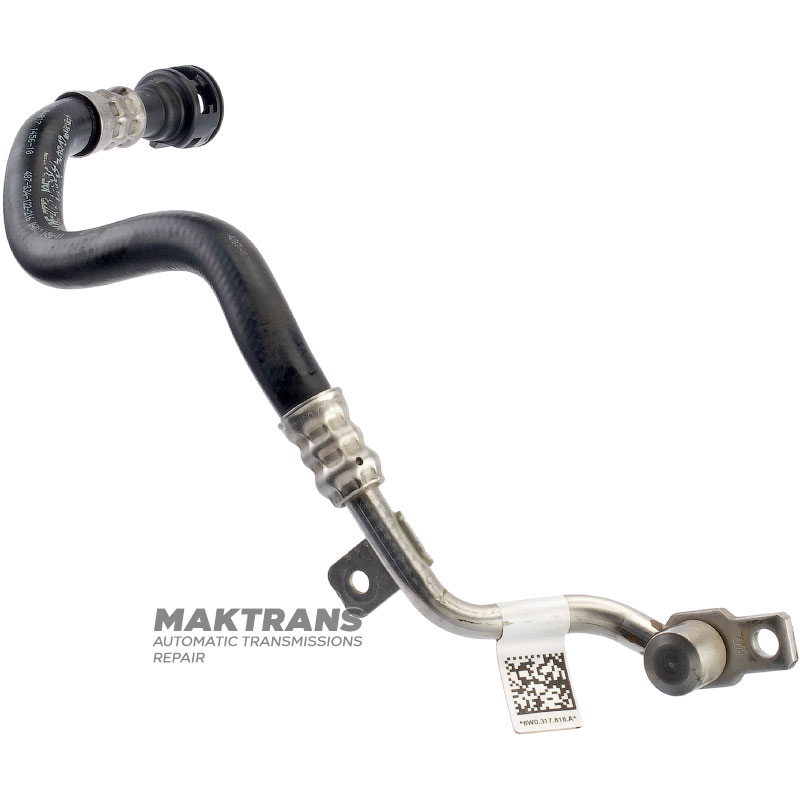 Przewód zasilający olej do wymiennika ciepła AUDI ZF 8HP65A - 8W0317818D, 8W0317818A (średnica metalowej złączki 16,30 mm)