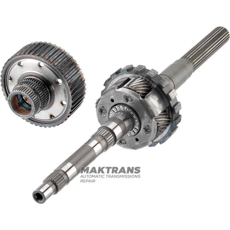 Tylna przekładnia planetarna / wał wyjściowy (długość wału 272 mm) TOYOTA A750E 3571360050, 3576060071, 3507760010 - 4 satelity (19 zębów na satelitach), długość wału 272 mm, 23 wypusty (zewnętrzna Ø 30,45 mm, długość wypustu wał 140 mm)