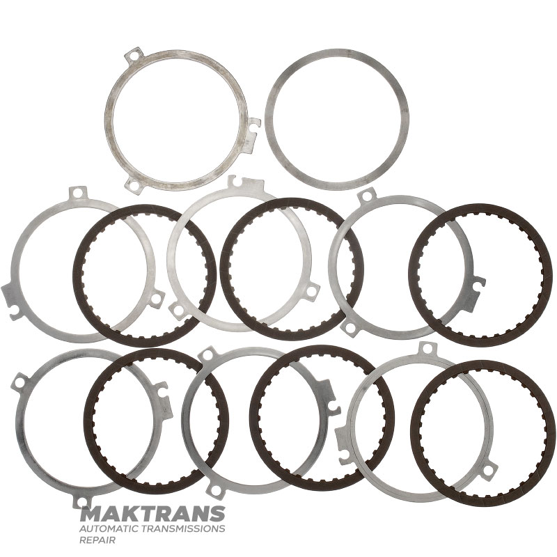 Zestaw tarcz B2 Brake 01M, 01N, 01P, 096, 097, 098, 099, AR4, AD4, AD8 - 6 tarcz ciernych, (całkowita grubość zestawu 26,55 mm)