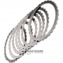 Komplet felg stalowych D Clutch FORD 6R60, 6R75, 6R80 - 5 felg stalowych, (całkowita grubość kompletu 14,45 mm)