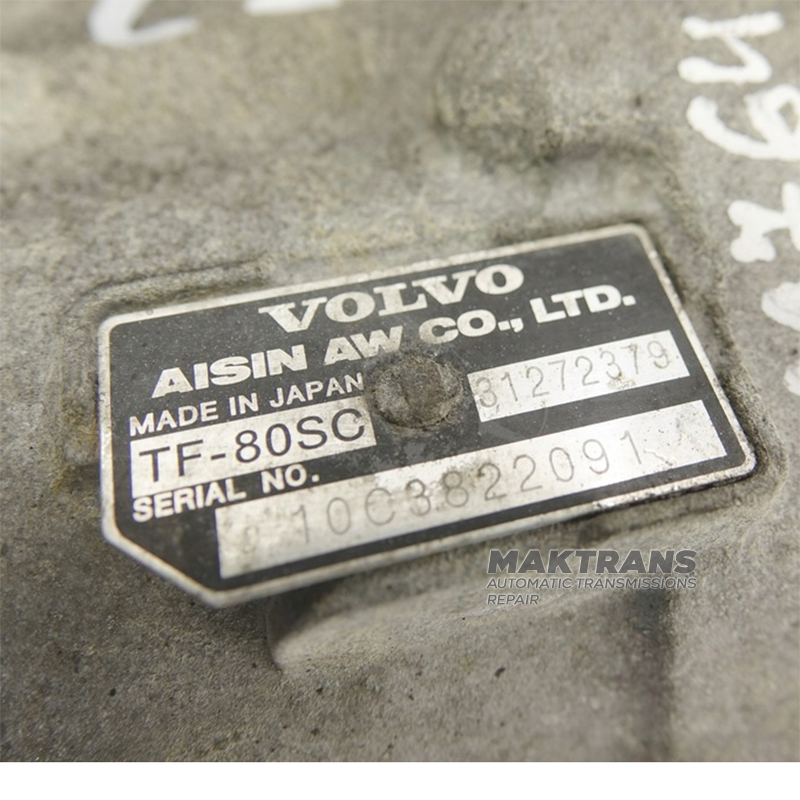 Automatyczna skrzynia biegów kompletna z konwerterem momentu obrotowego TF-80SC (AF40) 4WD — 31272379 (VOLVO V70 3 2.4L)