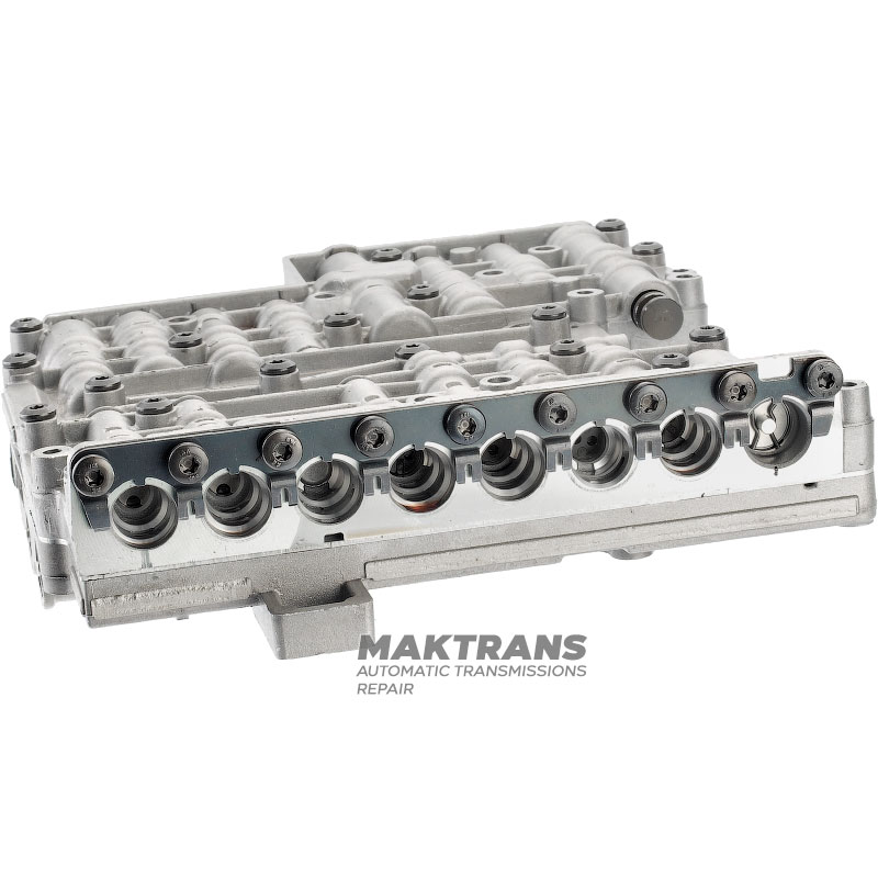 Korpus zaworu (bez elektromagnesów) ZF ZF 6HP19, 6HP26, 6HP32 (Gen1), płyta separacyjna AB 036 (1068 327 145), zamienna z AB 051 (1068 327 179), M-Shift — używany, nieodnawiany