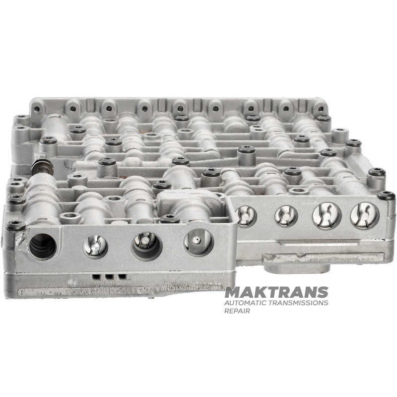Korpus zaworu (bez elektromagnesów) ZF ZF 6HP19, 6HP26, 6HP32 (Gen1), płyta separacyjna AB 036 (1068 327 145), zamienna z AB 051 (1068 327 179), M-Shift — używany, nieodnawiany