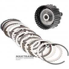 Wał wyjściowy, bęben sprzęgłowy K27 Mercedes-Benz 725.0 AMG A2902701300 - długość wału 135 mm, 30 rowków (Ø zewn. 31,70 mm), bęben K27 (7 tarcz ciernych)