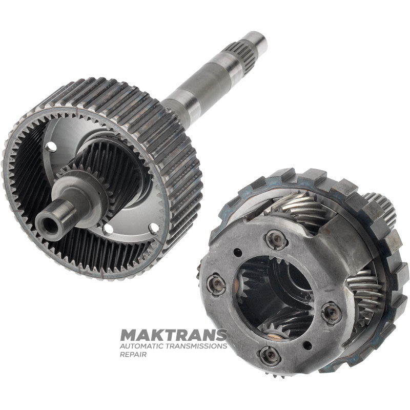 Przekładnia planetarna tylna, wał wyjściowy TOYOTA / LEXUS A750 E/F, A760 E/F 3576060060 — długość wału 100 mm, 23 wielowypusty (średnica zewnętrzna 30,45 mm, długość części wielowypustowej wału 26 mm), 4 satelity (19 zębów na satelitach)