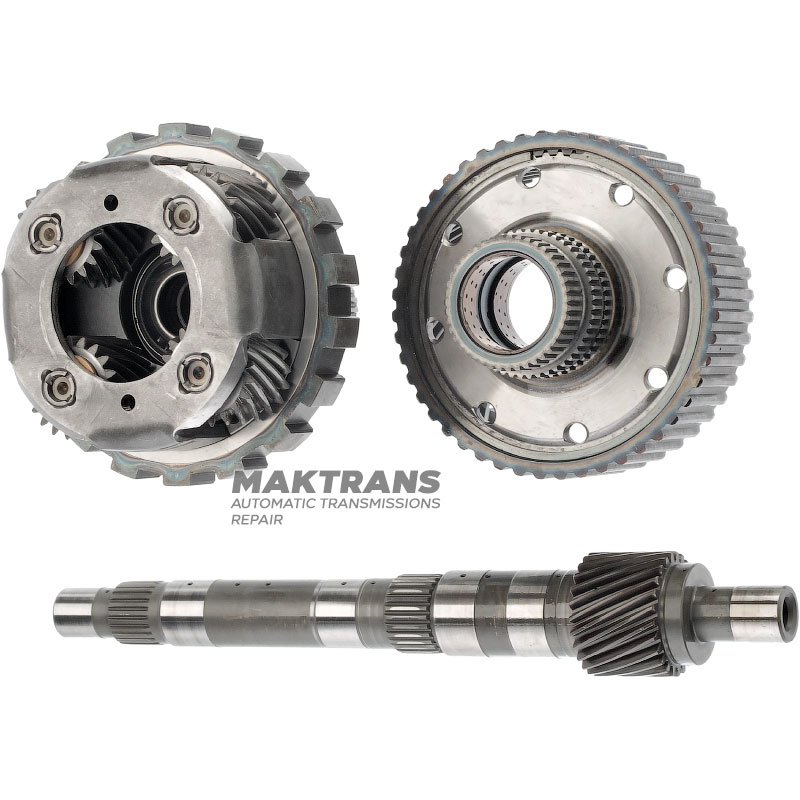 Przekładnia planetarna tylna, wał wyjściowy TOYOTA / LEXUS A750 E/F, A760 E/F 3576060060 — długość wału 100 mm, 23 wielowypusty (średnica zewnętrzna 30,45 mm, długość części wielowypustowej wału 26 mm), 4 satelity (19 zębów na satelitach)