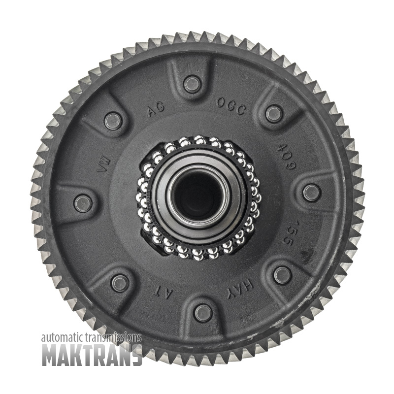 Mechanizm różnicowy 2WD (zmontowany) VAG DSG 0GC DQ381 0GC409155 — łożyska z pierścieniami zewnętrznymi, (koło zębate pierścieniowe 75 zębów, średnica zewnętrzna 226,15 mm)