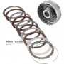Sprzęgło bębnowe OVERDRIVE ZF 4HP22, 4HP24 — 1043430098 (4 tarcze cierne, całkowita grubość zestawu 17,50 mm)
