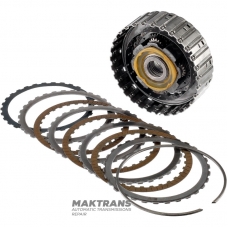 Kosz sprzęgła A / przednia przekładnia planetarna (4 zębatki) FORD 6R60 6R75 6R80 - 3 tarcze cierne (całkowita grubość zestawu 16,90 mm)