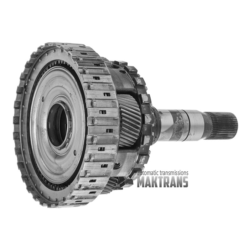 Przekładnia planetarna nr 4, D Kosz samochodowy (z nowym gumowym tłokiem), wał wyjściowy (4WD) ZF 8HP70, 8HP75 - wysokość całkowita 256 mm, 43 wypusty (średnica zewnętrzna wypustu 34,75 mm), 4 satelity