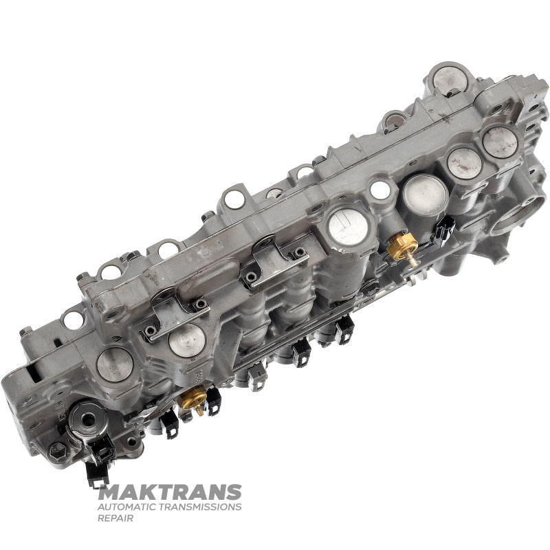 Korpus zaworu kompletny z elektromagnesami (nietestowany) Aisin Warner TR-60SN / VAG 09D - płyta separacyjna A-6, 2 porty, z czujnikami ciśnienia