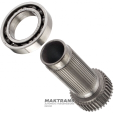 Wał pośredni, koło wyłączników skrzyni rozdzielczej FORD BW4404 - 4404-665-001, długość 154 mm, 45 wypustów (Ř zewn. 48,45 mm), 37 zębów na kole zębatym (69,85 mm), F77A-7A195-VA, 44-04-000-005 (95-01 Ford Explorer)