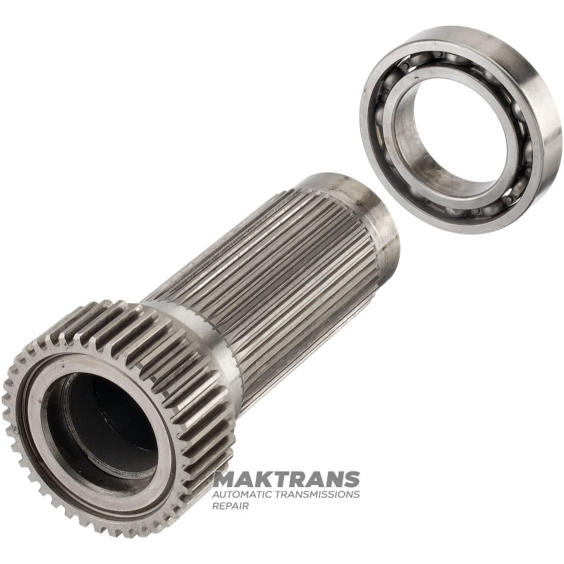 Wał pośredni, koło wyłączników skrzyni rozdzielczej FORD BW4404 — 4404-665-001, długość 154 mm, 45 wypustów (Ř zewn. 48,45 mm), 37 zębów na kole zębatym (69,85 mm), F77A-7A195-VA, 44-04-000-005 (95-01 Ford Explorer)