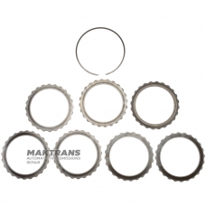 Zestaw kół stalowych E Clutch FORD 6R60, 6R80 - 6L2Z-7B442-AA, płyta nośna (grubość 6,15 mm/3 mm, średnica wewnętrzna 107 mm, 24 zęby), 6 kół stalowych (grubość 3,05 mm, średnica wewnętrzna 107 mm, 24 zęby)