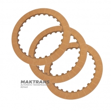 Zestaw tarcz ciernych sprzęgła REVERSE GM 4T80E, 24206897 — 3 tarcze w zestawie (Ø zewn. 151 mm, grubość 2,10 mm, 26 zębów)