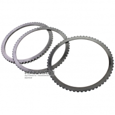 Komplet felg stalowych COAST Clutch FORD E4OD, 4R100 - tarcza podporowa (grubość 6,35 mm, średnica wewnętrzna 148,55 mm, 60 zębów), tarcza stalowa (grubość 2,05 mm, średnica wewnętrzna 147,90 mm, 60 zębów)