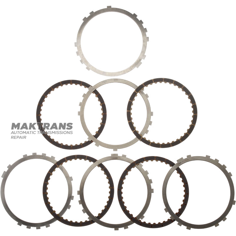 Komplet tarcz stalowych i ciernych B1 Hamulec TOYOTA / LEXUS A760E, A760F - 4 tarcze cierne (całkowita grubość kompletu 19,65 mm), 3567660100, 3568160010