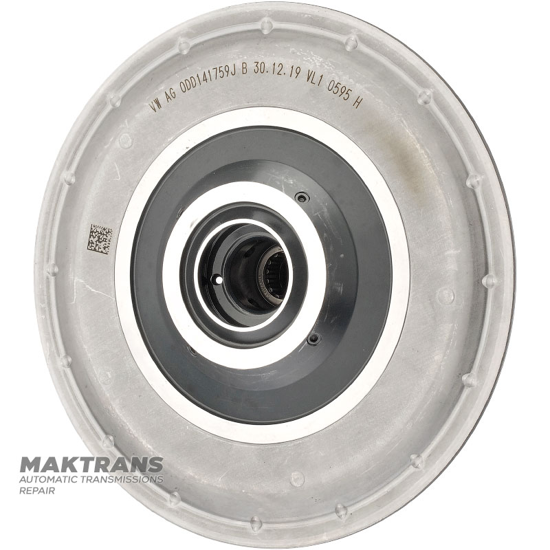Kosz SILNIKA Sprzęgło VAG eHybrid 0DD DQ400 — 0DD141759J (całkowita wysokość 129 mm, 40 rowków (Ø zewn. 33,55 mm), Ø zewn. bębna 131,30 mm)