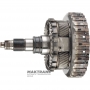 Przekładnia planetarna tylna nr 4 kompletna z wałkiem wyjściowym, bęben sprzęgła D (pusty, bez tarcz) ZF 8HP70 2WD — (wysokość całkowita 224 mm, 4 satelity, 43 wypusty (Ø zewn. 34,70 mm)