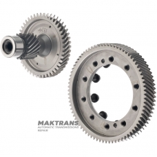 Para główna (78-19 zębów) mechanizmu różnicowego MAZDA CW6A-EL, EW6A-EL — wałek pośredni 19 zębów (średnica zewnętrzna 50,30 mm), 46 zębów (średnica zewnętrzna 127,35 mm), koło pierścieniowe mechanizmu różnicowego 78 zębów (średnica zewnętrzna 186,65 mm)